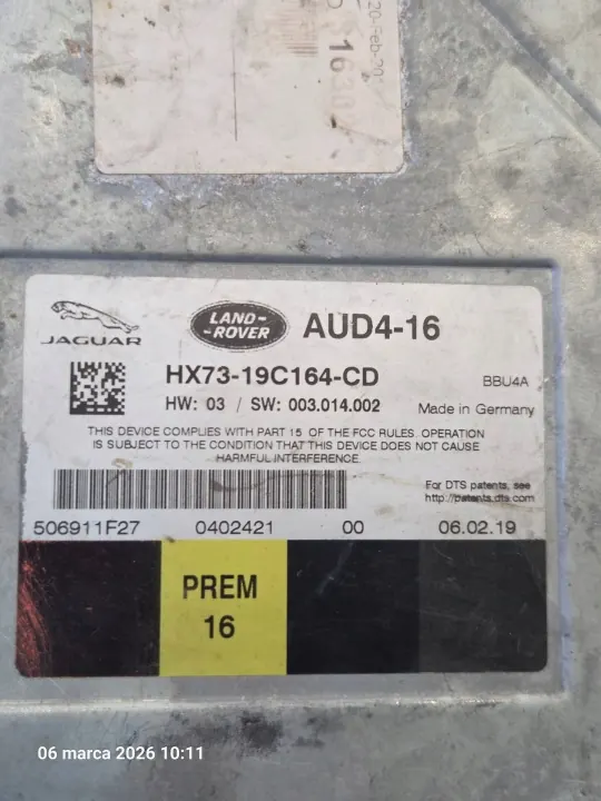 Versterker Land Rover Range Rover Velar OEM HX73-19C164-CD image 3