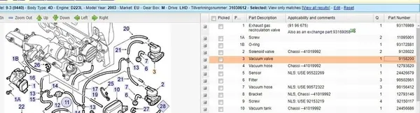 Válvula de vácuo SAAB 9-3 (YS3F) 2.2L 2003 OEM 9158200 image 5