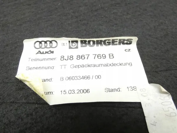 OEM 8J8867769B Étagre de coffre Audi TT 8J image 4