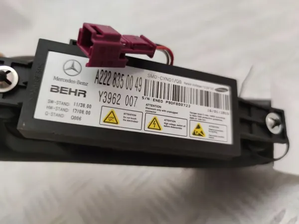 Conduto de ar da cabine Mercedes-Benz OEM A2228350049 image 2