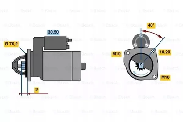 Bosch käynnistin 0 001 115 002 - Käytetty OEM-osa image 7