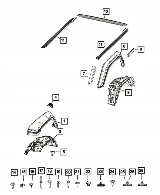Aile arrière droite OEM 68341318AA pour Jeep Gladiator image 5