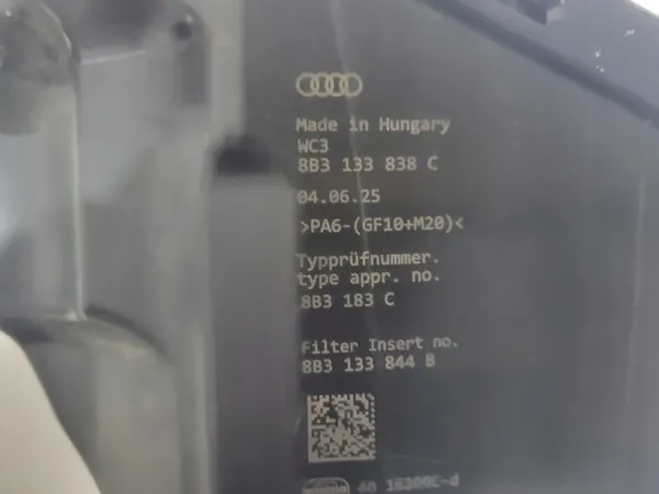Audi A5 B10 Luftfiltergehäuse OEM 8B3133838C image 8
