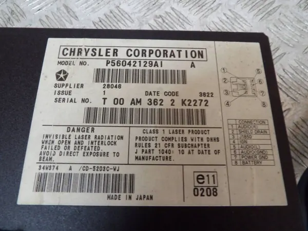 Jeep Grand Cherokee WJ CD-wisselaar P56042129AI image 5
