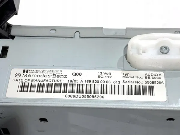 Rádio Mercedes OEM A1698200086 Leitor Multimedia 2004-2012 image 4