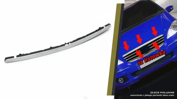 Faixa cromada capô Mercedes W169 Classe A OEM KD4965 image 2