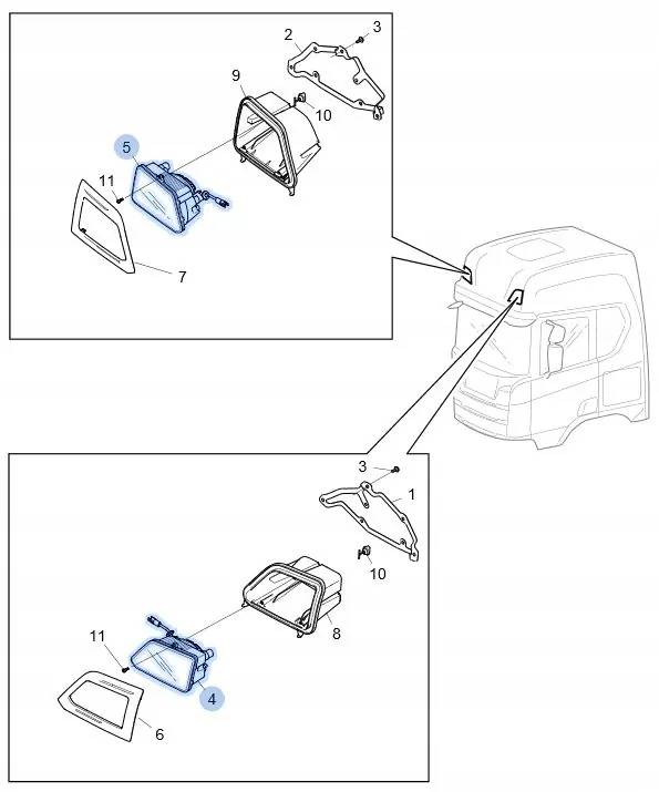 Conjunto de Faróis Halógenos Scania R S NGS Baixo 2948559 2948558 E+D image 6