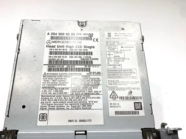 Radio Mercedes OEM A2049009506 2008-2015 Multimédia image 4