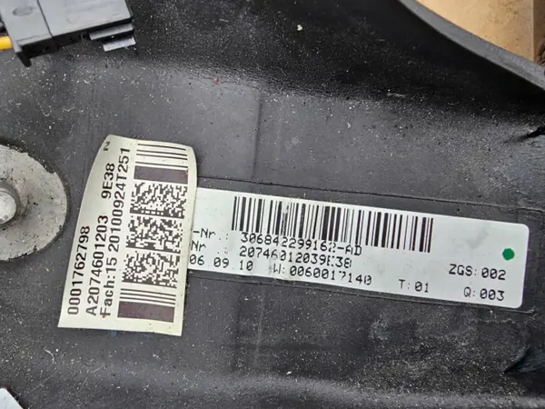 OEM 2074601203 Nahkaohjauspyörä musta Mercedes image 3