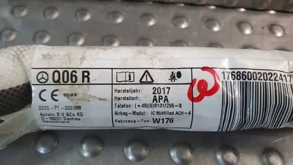 OEM S26380530 rechter gordijnairbag voor Mercedes A-Klasse image 3