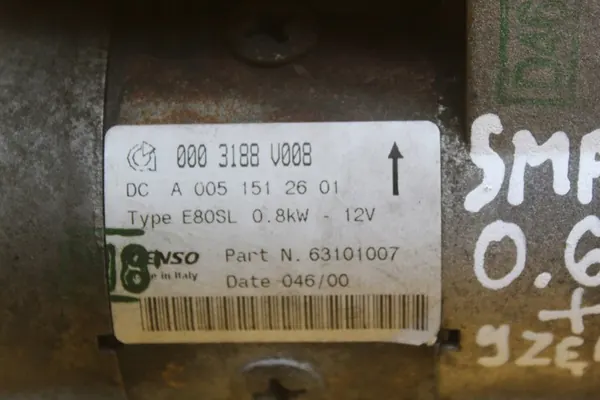 Motor de arranque 9 dientes Smart Fortwo 0.6 T 0003188V008 image 4