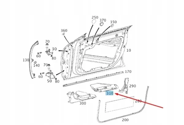 Renfort de Porte Droit Avant OEM A2577226600 image 5