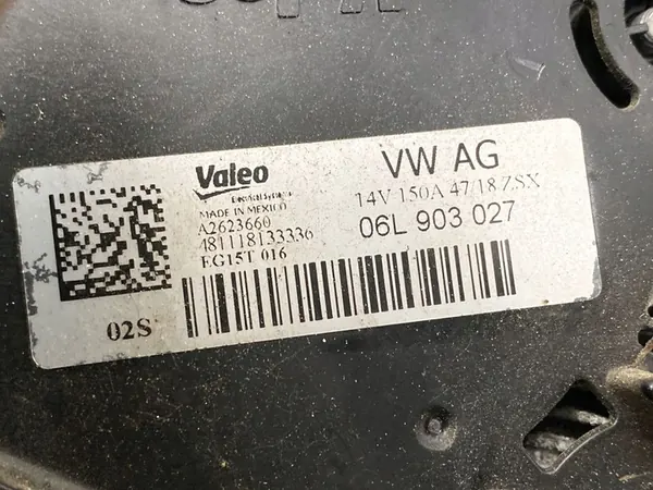 Audi Q5 SQ5 2018 Etu Alternaattori OEM 06L903027 image 6