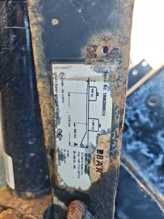 Elevador Traseiro BAR 58R-620635 1000kg 12V Usado 2019 image 5