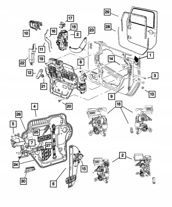 Elektrisch raamregelaar links voor Jeep Wrangler JK 07-11 image 3