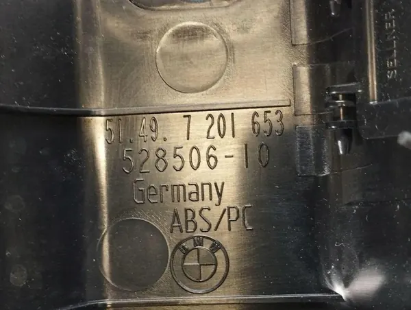 BMW 5 GT F07 bakluckelåsöverdrag OEM 51497201653 image 5
