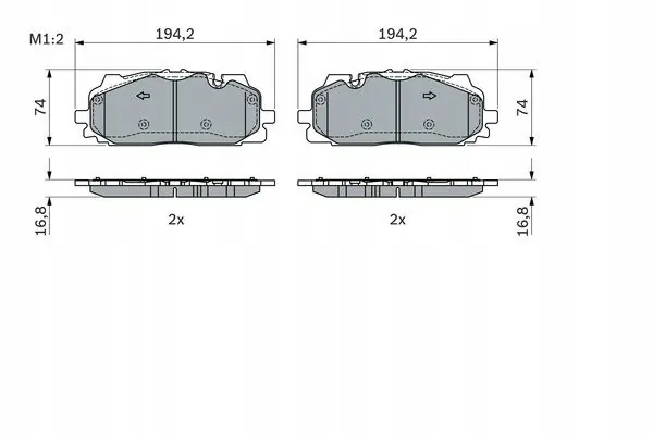 Bosch 0 986 424 429 Bremsbelag-Satz für Scheibenbremsen image 7