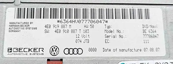 Mudador CD Audi OEM 4E0910887T para A6 Avant 2006 image 5
