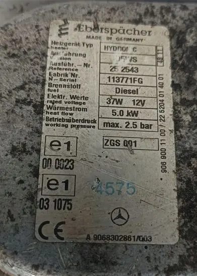 Aquecedor Webasto Hydronic D5WS OEM A9068302861 image 6