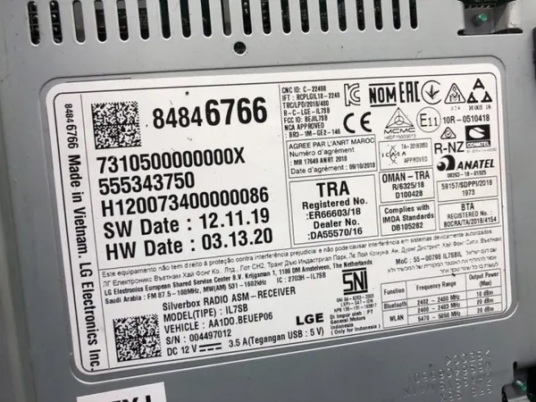 Radio OPEL ASTRA K 84846766 Multimédia Stéréo image 3