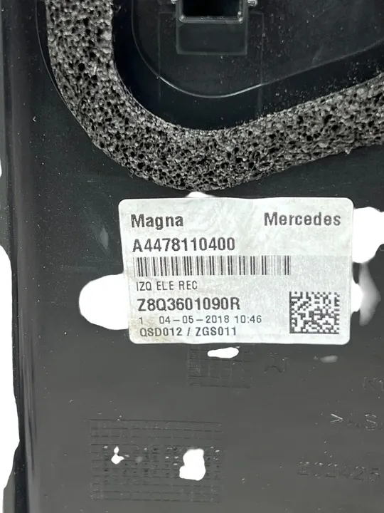 Komplett Elektriskt Vänster Spegel Mercedes W447 Vito A4478110400 image 6