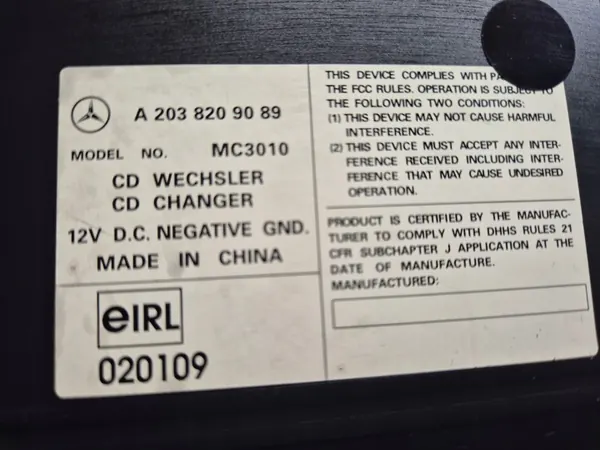 CD-vaihtaja OEM 2038209089 Mercedes SL R230:lle image 3
