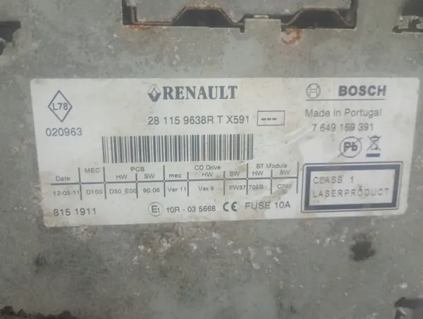Radio CD Renault OE OEM 281159638R - Occasion image 8