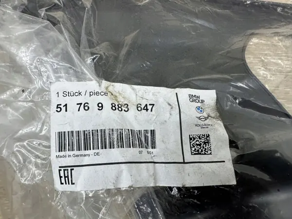 Junta de guardabarros BMW OEM 9883647 Delantero Izquierdo image 3