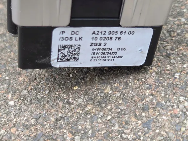 Mercedes E-Klasse W212 Linker Raam Schakelaar A2129056100 image 7