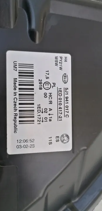 SKODA FABIA II 2 5J Farol Esquerdo Lift 10-14 image 8