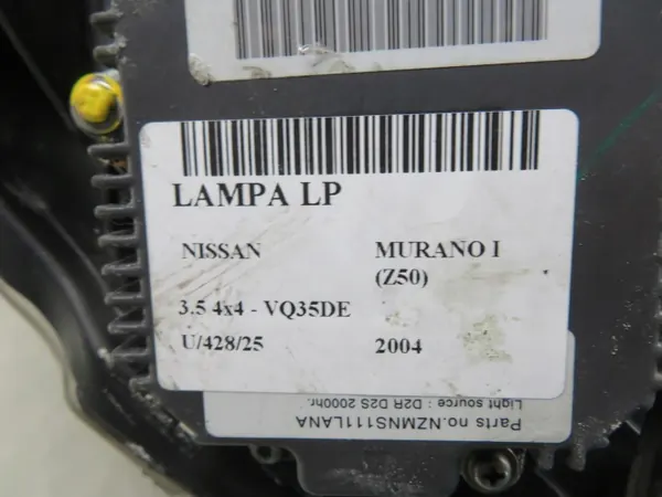 Vasen etuvalo OEM M1078238 Nissan Murano I:lle image 6