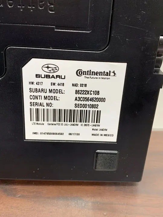 Unidade de controlo Subaru Ascent 2021 OEM 86222XC10B image 8