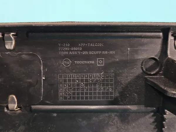 Plastskydd för tröskel Ssangyong Rexton I OEM 77290-08010 image 8
