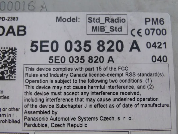 Lecteur de cartes SD OEM 5E0035820A pour Skoda Octavia III image 4