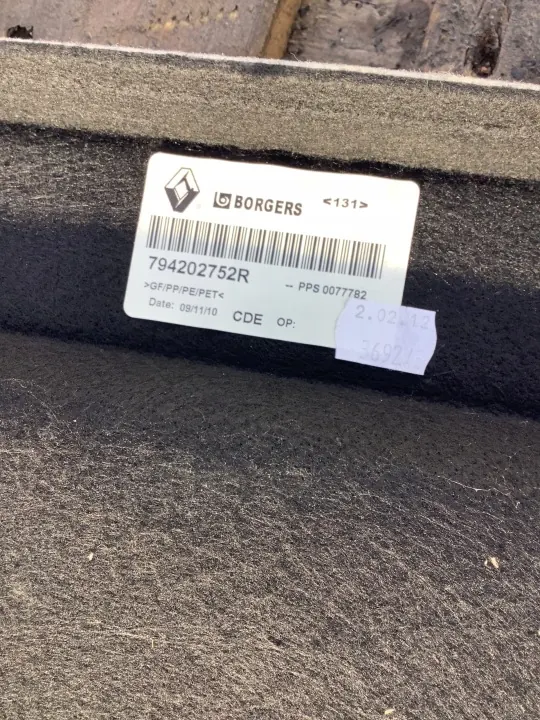 Alfombrilla de maletero OEM 794202752R para Renault Scenic III image 6