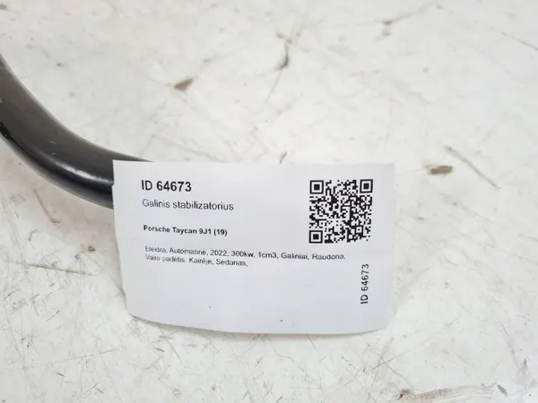Porsche Taycan taka-akselin stabilointitanko OEM 9J1511025C image 4