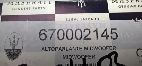Altavoz Maserati OE 670002145 - Pieza usada OEM image 7