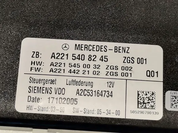 Módulo suspensión neumática trasera Mercedes-Benz S W221 OEM 2215408245 image 4