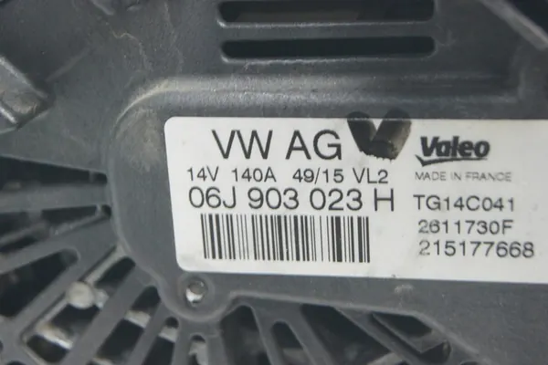 Djh generaattori Audi A3 2.0TFSI Valeo 06J903023H image 4