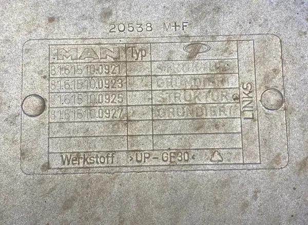 Plaque supérieure de marche MAN complète gauche OEM 81615100919 image 6