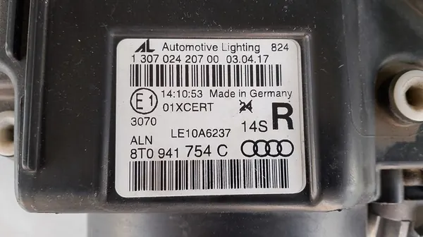 AUDI S5 A5 LIFT Faro Xenón LED Derecho OEM 8T0941754C image 6