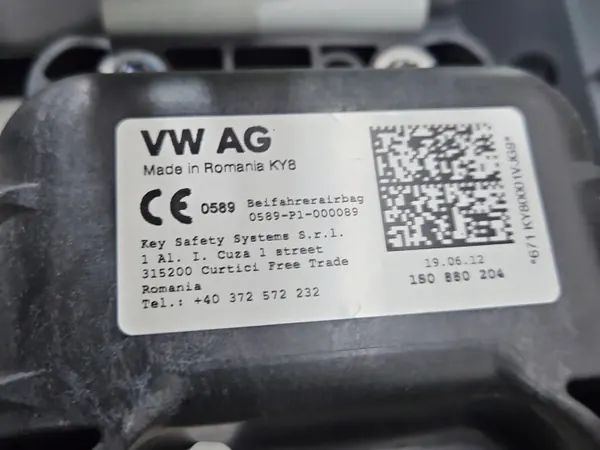 Instrumentpanel passagerarairbag OEM IMPRK1540317 Skoda Citigo image 9
