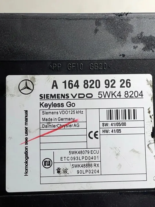 Mercedes-Benz GL X164 Keyless-moduuli OEM A1648209226 image 3