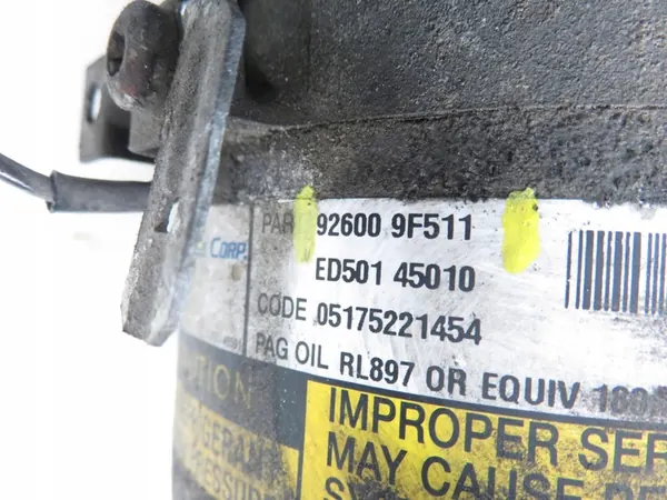 Compressore Aria Condizionata Nissan Almera II 1.5 - OEM 926009F511 image 3