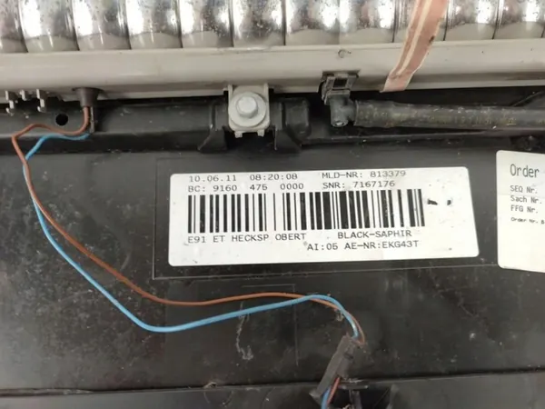 Spoiler de porta-malas BMW E91 OEM 7167176 Preto image 4