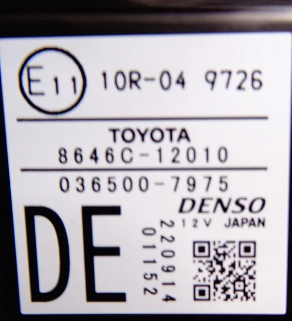 Caméra avant Toyota Corolla E21 OEM 8646C-12010 image 3
