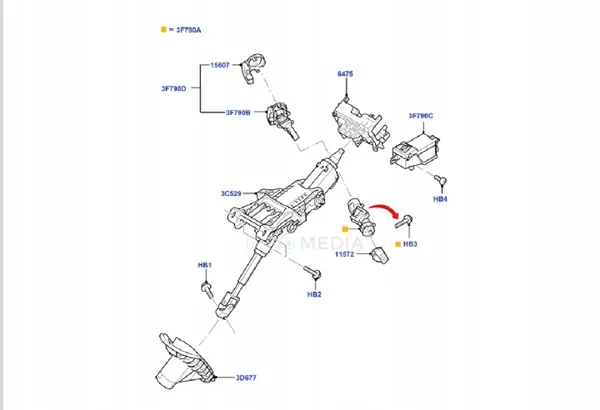 Ford Mondeo MK4 ohjauspylväs OEM 2007-2014 image 2