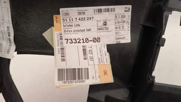 Guida paraurti anteriore BMW 3 G20 G21 51117422247 image 3