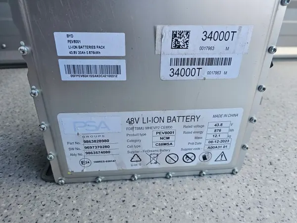 Jeep Wrangler JL 2.0 TB 4XE 48V LI-ION batteri OEM image 4