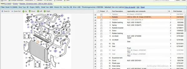 Radiador de agua Saab 9-3 2009 image 6